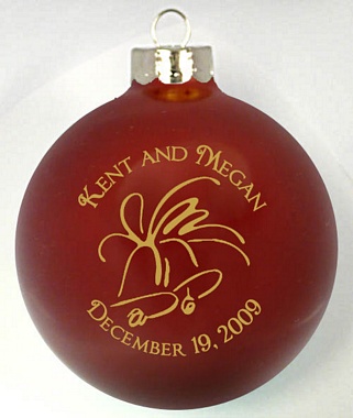 Wedding Bells Christmas Wedding Favor Ornaments