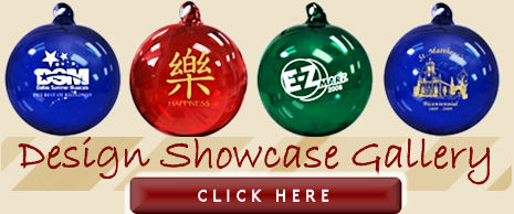 Click here to get inspired in our custom glass ornament design showcase