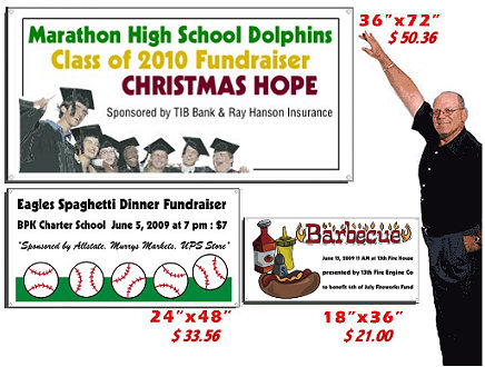 use banners to promote your fundraiser event