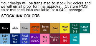 Imprint Ink Colors