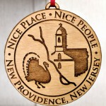 New Providence, NJ Wood Ornament Custom Engraved