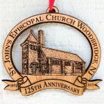 125th Anniversary Custom Wood Ornament for St. Johns Episcopal Church