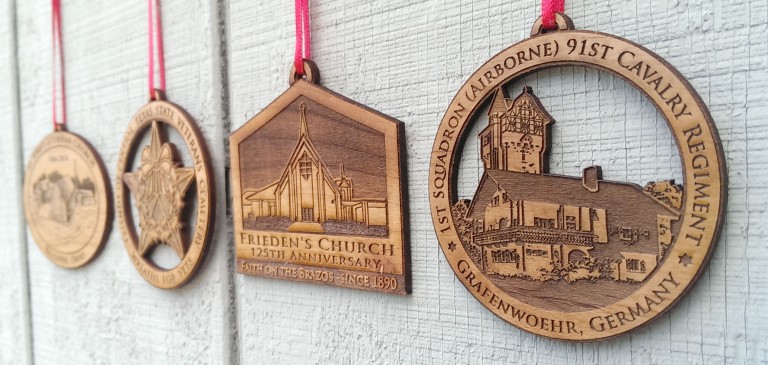 Church Wood Laser Custom Ornaments Fundraising